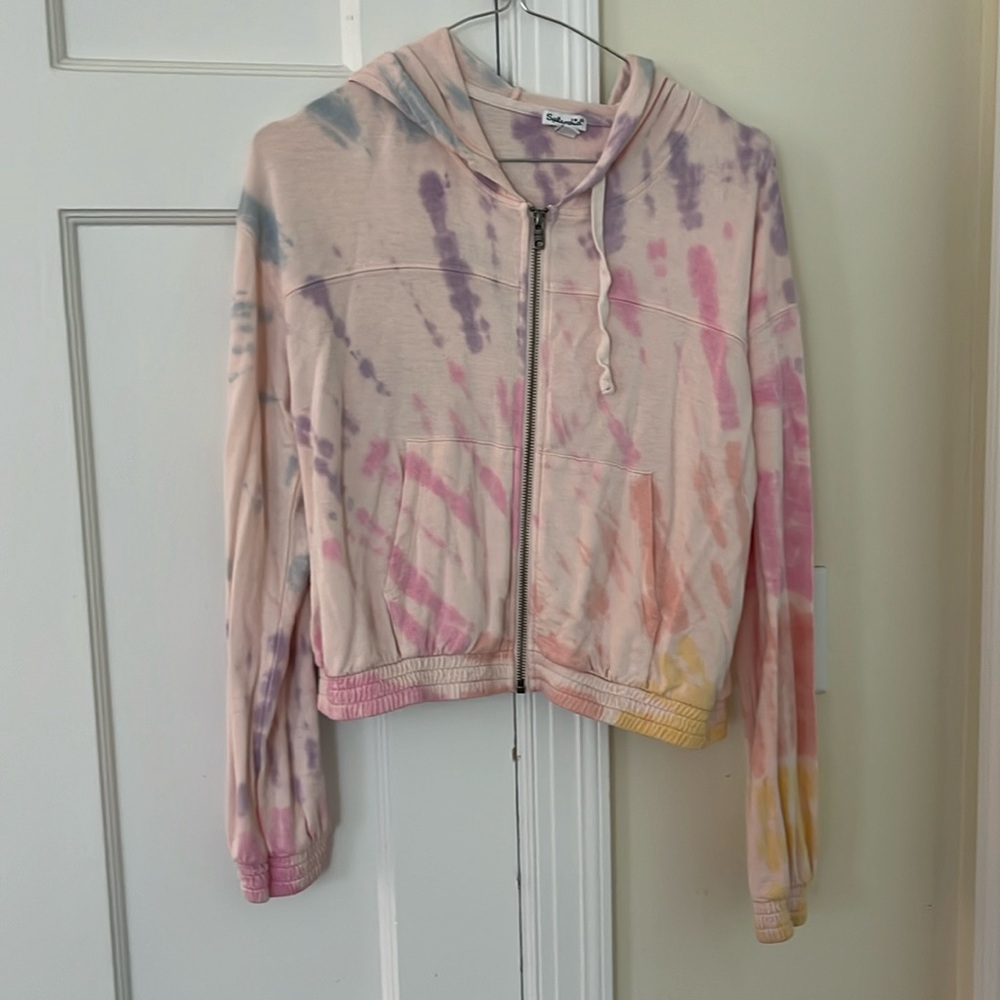 Splendid girls tie dye hoodie
